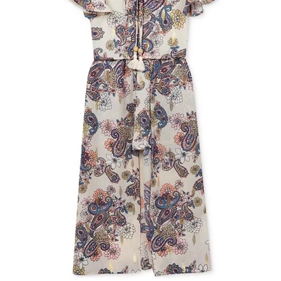 Little girls maxi-overlay romper - Picture 3 of 4